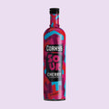A bottle of Corky's Sour Cherry Schnapps, a perfect drink for easy shots or making cocktails.