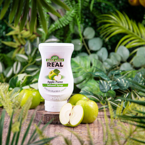 Reál apple puree infused syrup, perfect for making cocktails and mocktails. 