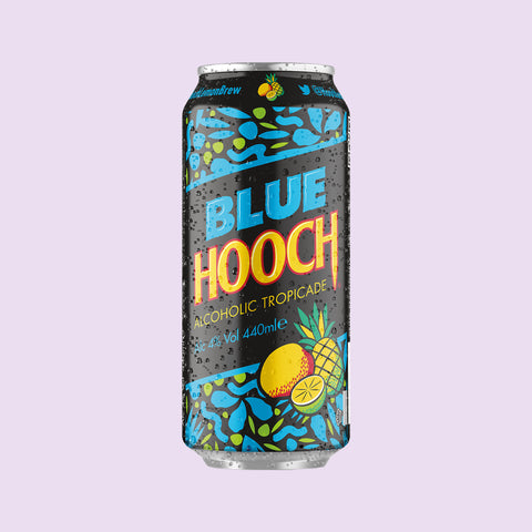 Blue Hooch alcoholic tropicade at 4%ABV.