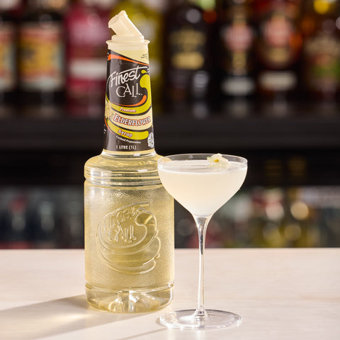 An elderflower cocktail made using Finest Call premium elderflower syrup. 
