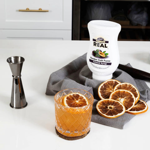 Reàl Passion Fruit Puree Serve with garnish