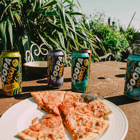 Soopa Hooch enhanced RTD with pizza