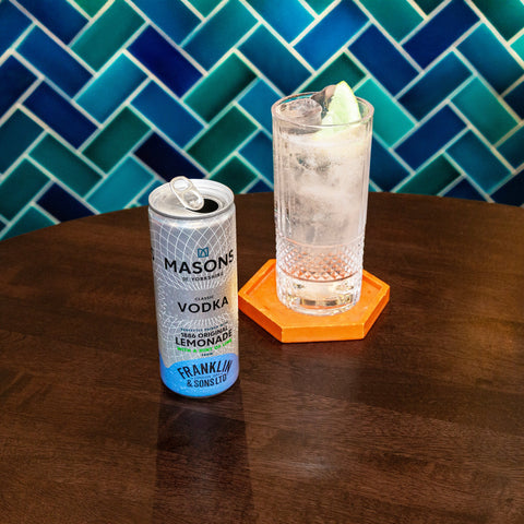 FS Mason vodka in glass 