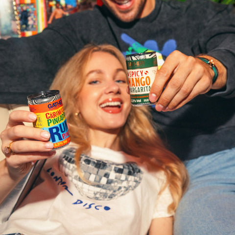 GATHER Gourmet Cocktails lifestyle with Caramelised Pineapple Rum Punch and Spicy Mango Margarita