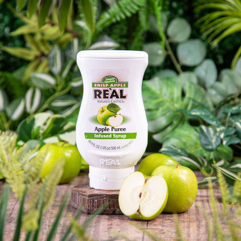 Reál apple puree infused syrup, perfect for making cocktails and mocktails. 
