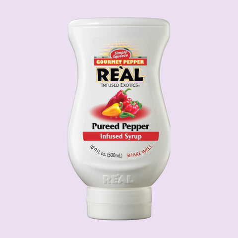 Real pureed pepper infused syrup, Real syrups are perfect for cooking & baking, making cocktails or mocktails and dirty sodas. 