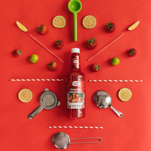MOM Strawberry cocktail mixer bottle 