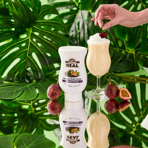 Real Passion Fruit Puree featured by a drink