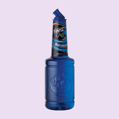 Finest call Blue Curacao syrup bottle