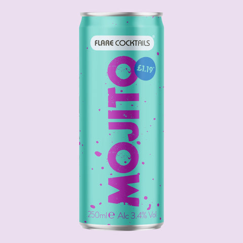 A can of ready to drink Flare Cocktails Mojito.