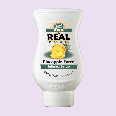 Real pineapple puree infused syrup, Real syrups are perfect for cooking & baking, making cocktails or mocktails and dirty sodas. 