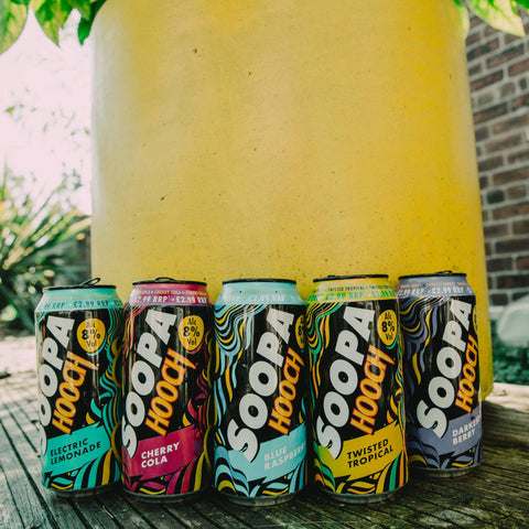 Soopa Hooch Range - Blue Raspberry, Darkest Berry, Twisted Tropical, Cherry Cola, Electric Lemonade