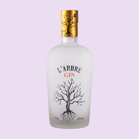 A bottle of Teichenné L’Arbre Gin with 41% ABV, good for gin and tonics and cocktails. 