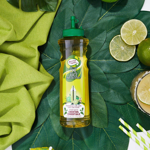 Master of Mixes Cocktail Essentials Sweetened Lime Juice, made for mixing cocktails, mocktails, sodas and slushes. 