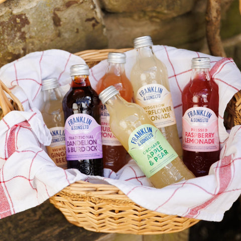 FS mixed soft drinks in basket 