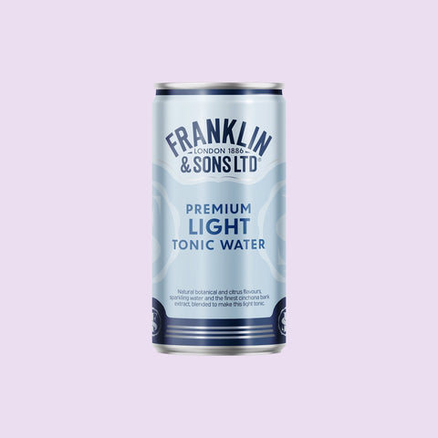 A can of Franklin & Sons premium light tonic water, a premium mixer. 