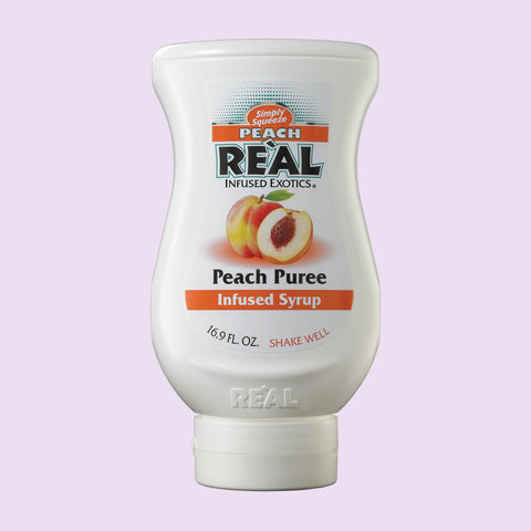 Simply squeeze peach puree infused syrup