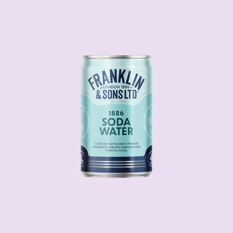A can of Franklin & Sons 1886 soda water, a perfect premium mixer. 