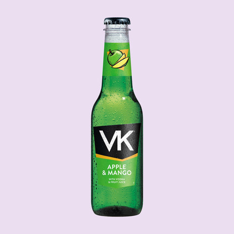 275ml plastic bottle of VK Apple & Mango alcopop with vodka and fruit juice