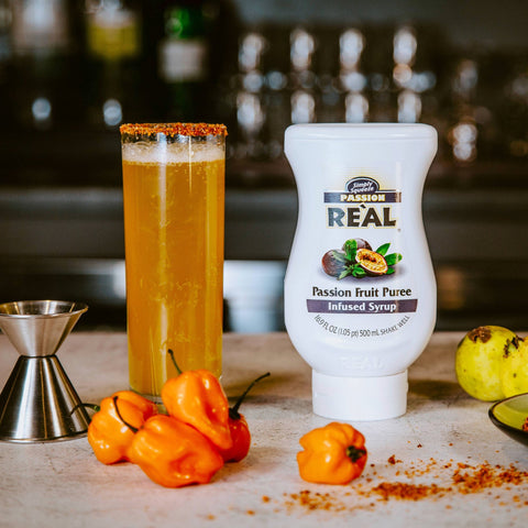 Real PFP infused syrup incorporated in a drink