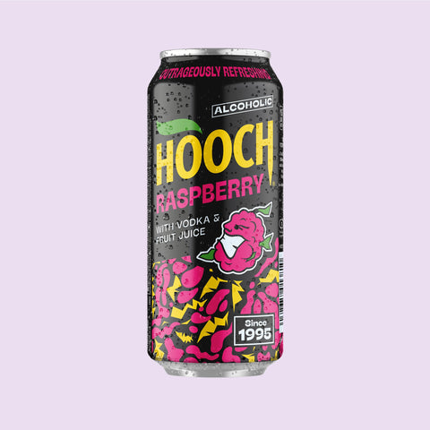 A can of Hooch Raspberry alcopop, made with vodka and fruit juice. 