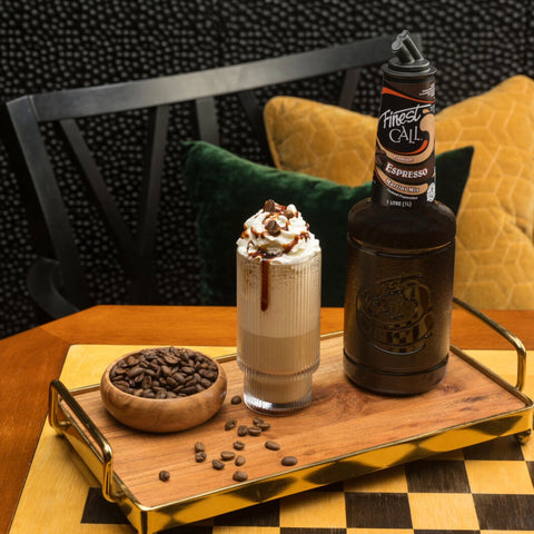 Finest Call Lifestyle Espresso Serve with chocolate, whipped cream and coffee beans