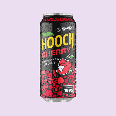 A can of Hooch Cherry premixed and ready to drink alcopop. 