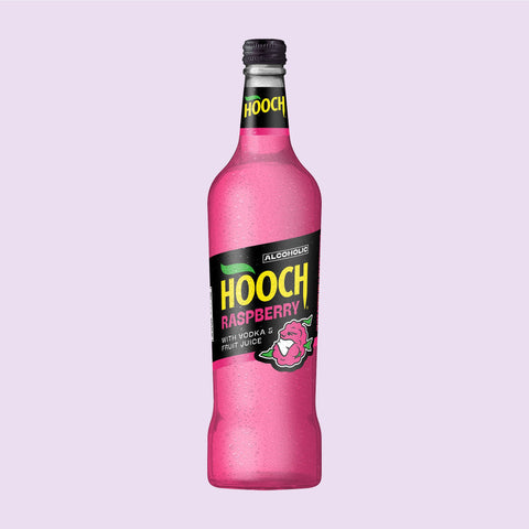 A big bottle of Hooch Raspberry alcopop, made with vodka and fruit juice. 