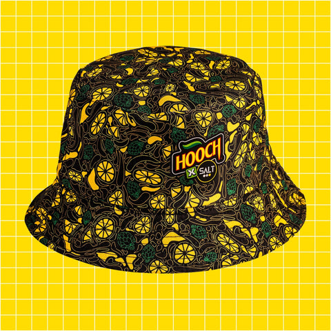 A Hooch bucket hat with a lemon design. 