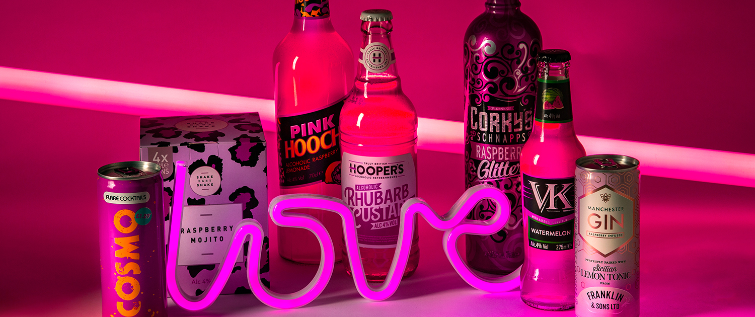 Good Time In | A range of pink alcoholic drinks