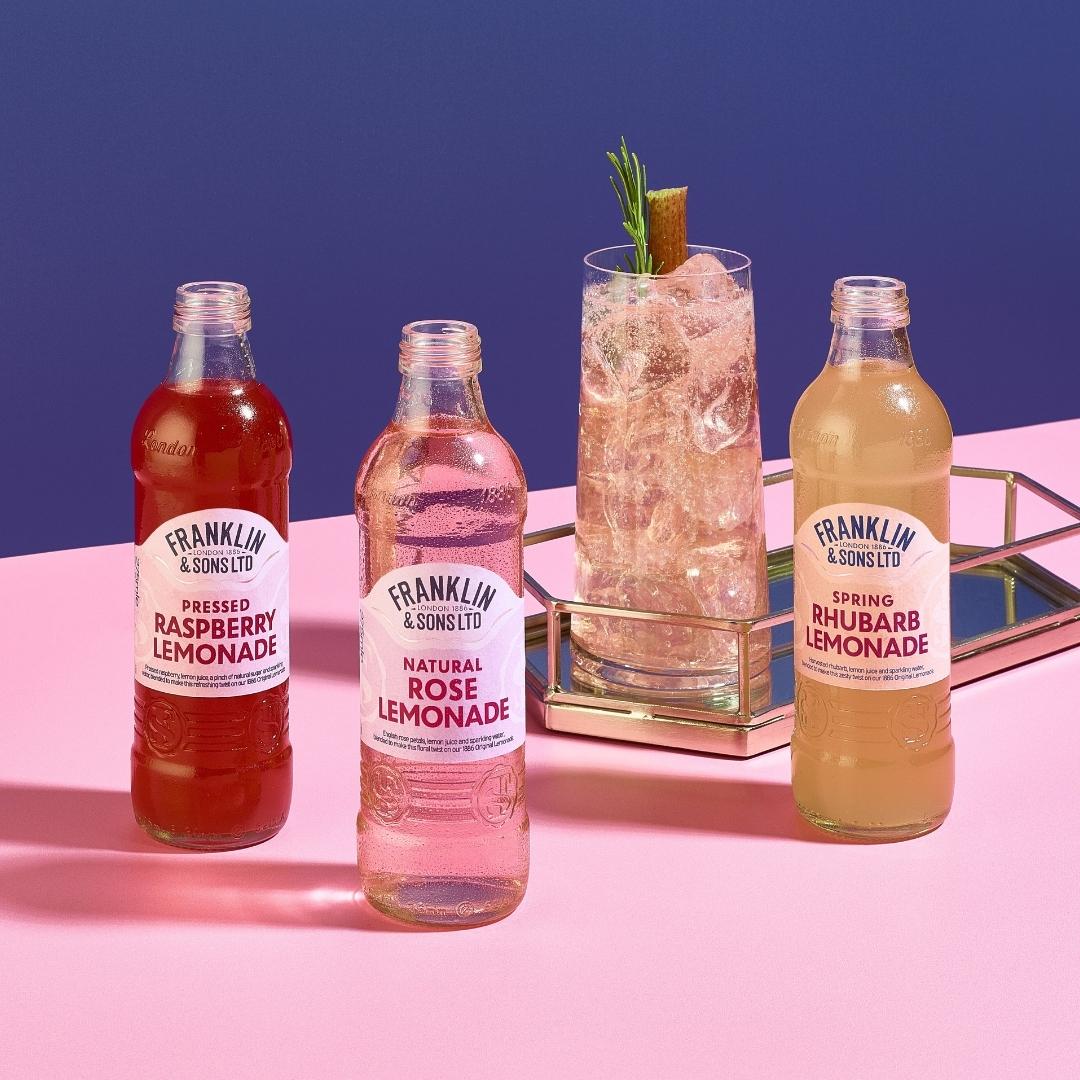 Good Time In | Franklin & Sons flavoured lemonades on a purple background