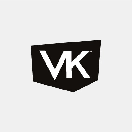 Good Time In | VK Logo - black with white VK text
